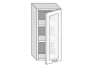 19.40.3 Шкаф настенный (h=913) на 400мм с 1-ой стекл. дверцей в Верхней Туре - verhnyaya-tura.magazin-mebel74.ru | фото