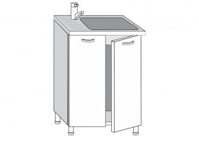 2.60.2мн Шкаф-стол на 600мм под накладную мойку с 2-мя дверцами в Верхней Туре - verhnyaya-tura.magazin-mebel74.ru | фото