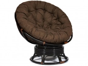 Кресло-качалка Papasan w 23/01 B с подушкой Antique brown, ткань Коричневый в Верхней Туре - verhnyaya-tura.magazin-mebel74.ru | фото