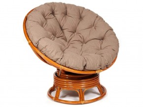 Кресло-качалка Papasan w 23/01 B с подушкой Cognac, экошерсть Коричневый в Верхней Туре - verhnyaya-tura.magazin-mebel74.ru | фото