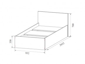 Кровать одинарная (Без матраца 0,9*2,0) в Верхней Туре - verhnyaya-tura.magazin-mebel74.ru | фото