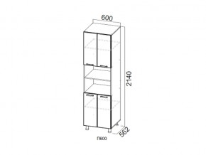 П600/2140 Пенал 600/2140 в Верхней Туре - verhnyaya-tura.magazin-mebel74.ru | фото