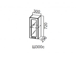 Ш300с/720 Шкаф навесной 300/720 (со стеклом) в Верхней Туре - verhnyaya-tura.magazin-mebel74.ru | фото