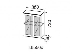 Ш550с/720 Шкаф навесной 550/720 (со стеклом) в Верхней Туре - verhnyaya-tura.magazin-mebel74.ru | фото