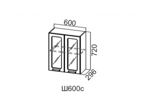 Ш600с/720 Шкаф навесной 600/720 (со стеклом) в Верхней Туре - verhnyaya-tura.magazin-mebel74.ru | фото