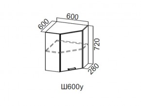 Ш600у/720 Шкаф навесной 600/720 (угловой) в Верхней Туре - verhnyaya-tura.magazin-mebel74.ru | фото