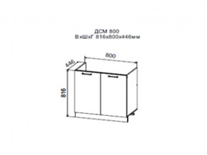 Шкаф нижний ДСМ800 под мойку в Верхней Туре - verhnyaya-tura.magazin-mebel74.ru | фото