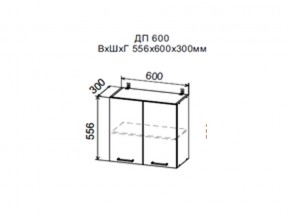 Шкаф верхний ДП600мм с 2-мя дверками в Верхней Туре - verhnyaya-tura.magazin-mebel74.ru | фото